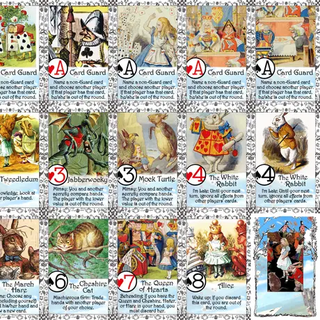 Wonderland retheme I made for my sister (card images)