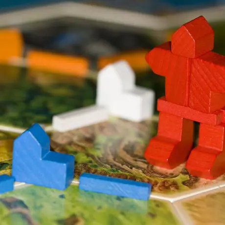 The Settlers of Catan are menaced by the Catan Killbot 2000