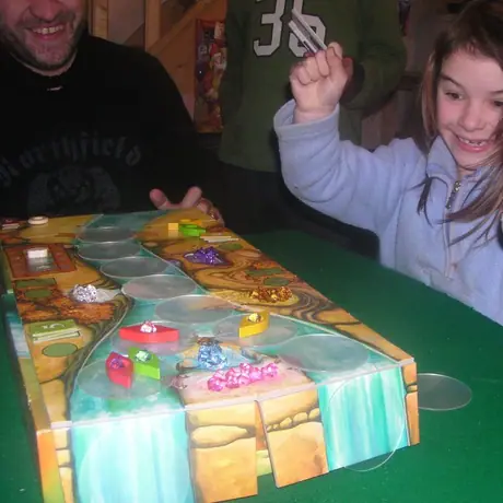 Amy discovering 'grown-up' games can be just as fun.