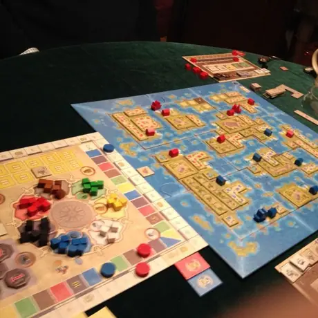 First play with two players (Forseti and I). Works fine. German rules are very clear.