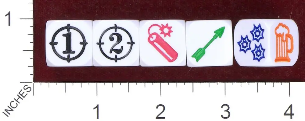THE DICE SHOWING ALL SIDES
