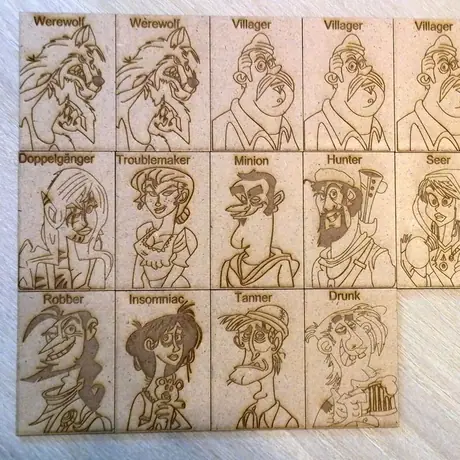 Made with inkscape, engraved and lasercut.