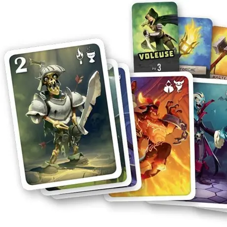 Welcome to the Dungeon, IELLO/Oink Games, 2015 — sample cards (image provided by the publisher)