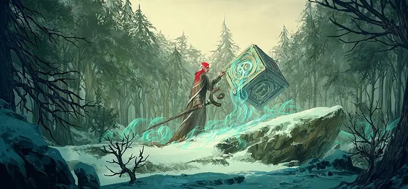 Saraina's Crucible illustration by Eduardo Garcia.