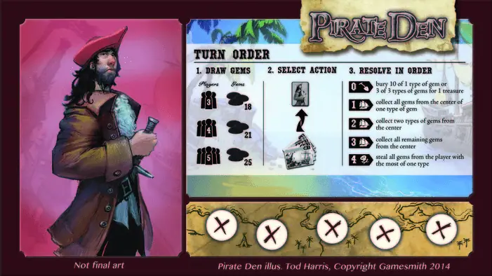 Player mat example from Kickstarter