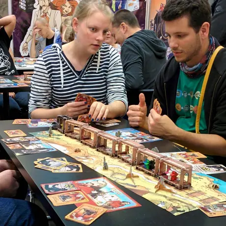 Game in progress at Spiel '14, Essen