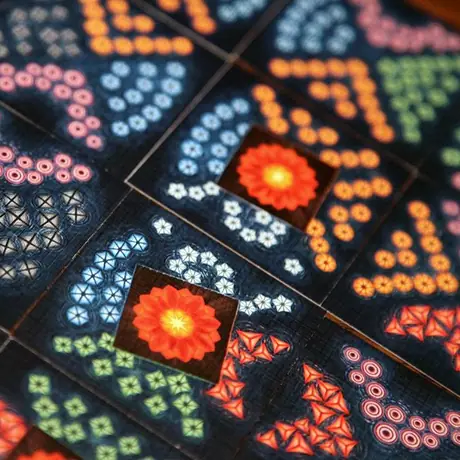Game in progress; prototype tiles
