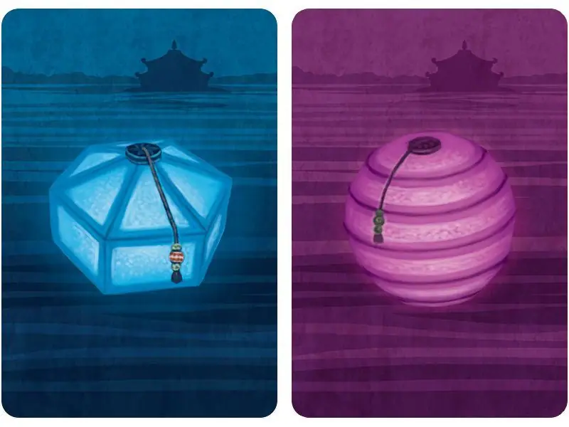 Blue lantern card, purple lantern card (prototype)