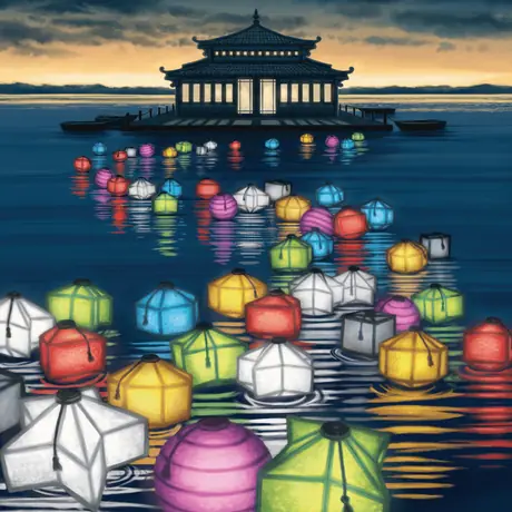 Lanterns: The Harvest Festival, Foxtrot Games/Renegade Game Studios, 2015 — front cover (image provided by the publisher)