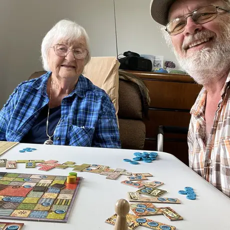 Playing with my 99 year old Mom at her Senior Home