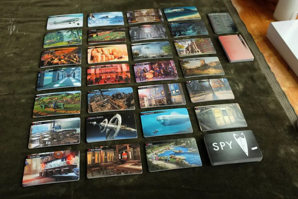 Homemade Spyfall - All of the locations