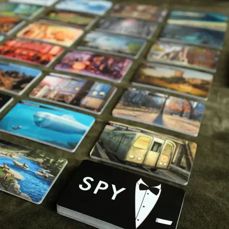 Homemade Spyfall - All of the locations (27 locations + Location A, B, and C = 30 location decks total)