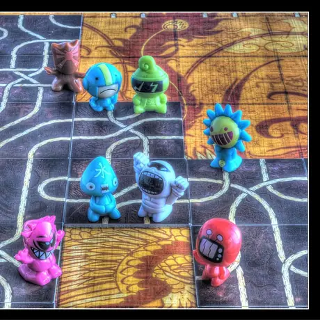 I added these figures the kids gave me instead of using the wooden pawns.
