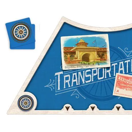 Transportation board piece and approval tokens