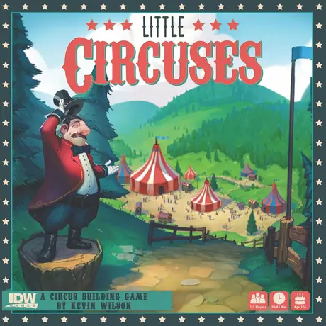 Little Circuses, IDW Games, 2016 — front cover (image provided by the publisher)