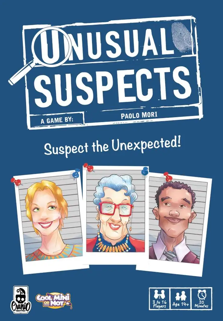 Unusual Suspect, Cool Mini Or Not, 2016 — front cover (image provided by the publisher)