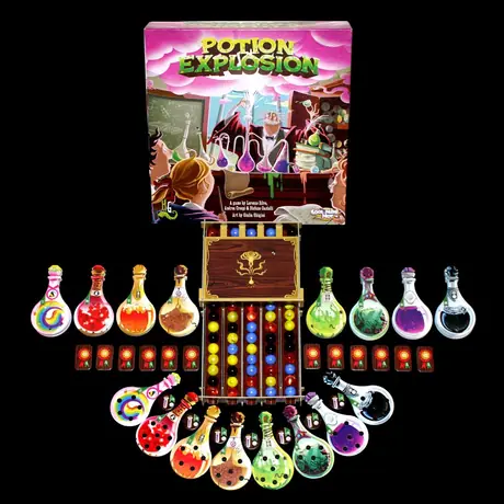 An arrangement for Potion Explosion! Grab ingredients, brew potions, and watch out for explosions in this super colorful game!