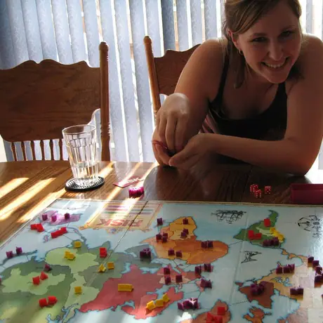 It doesn't look it, but my wife is a vicious Risk player.