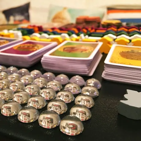 The first boardgame that my wife keeps asking me to play for the whole day after I taught her. Amazing stuff.