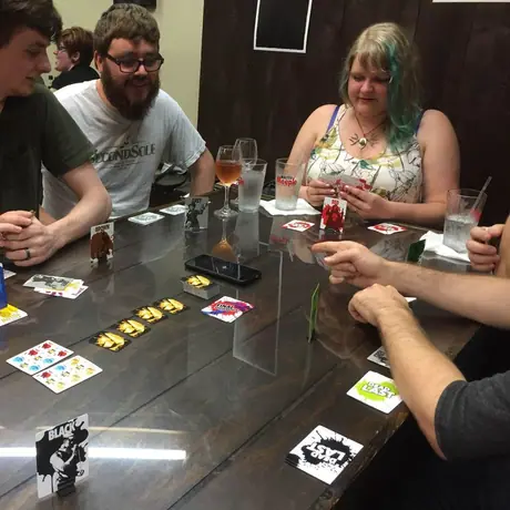 Game in play at The Malted Meeple cafe