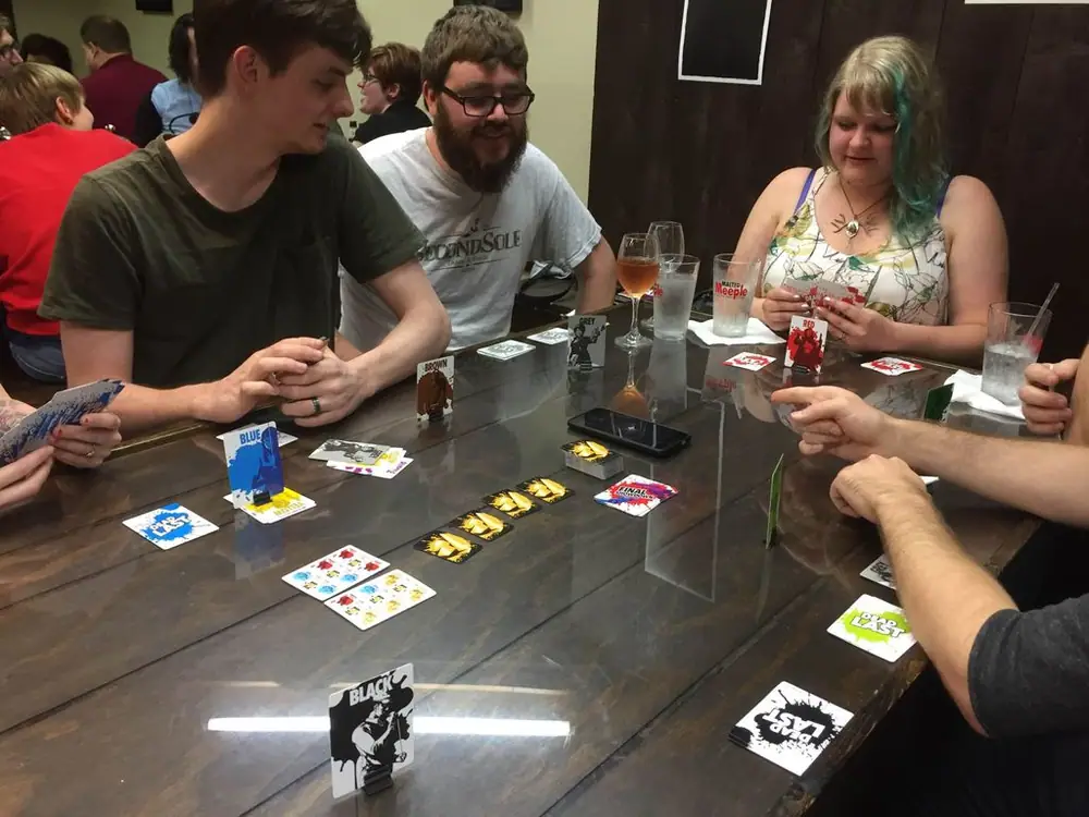 Game in play at The Malted Meeple cafe