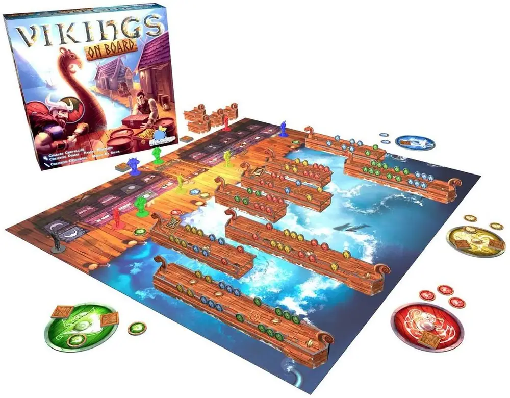 Vikings On Board, Blue Orange Games, 2016 — box and components