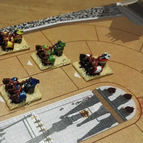 Better metal miniatures than cardboard quadrigae