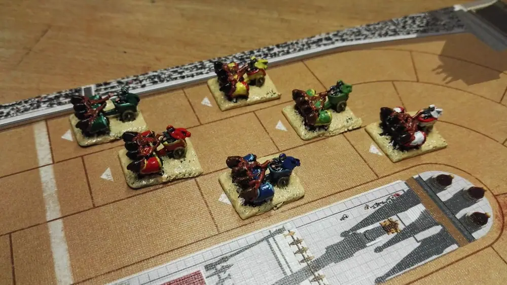Better metal miniatures than cardboard quadrigae