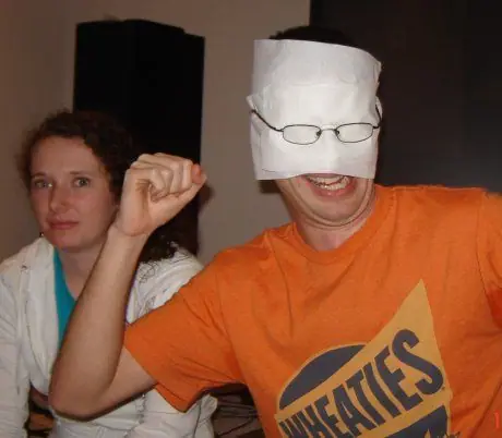 One of my amazing cards on Quelf.  This was just before I had to turn my shirt inside-out.