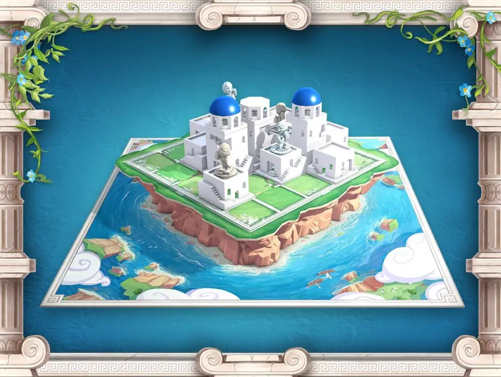 3D cliff pedestal supports the board during play.  Not final, may change before production.