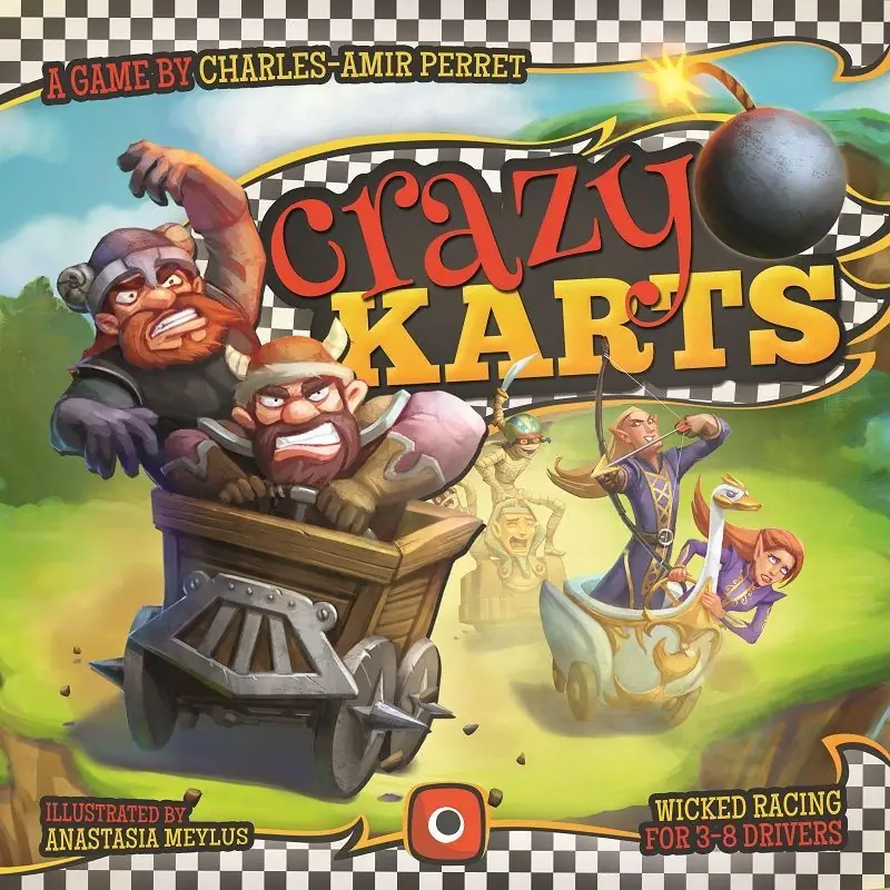 Crazy Karts, Portal Games, 2016 — front cover (image provided by the publisher)