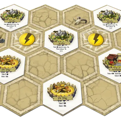 Example of board with obstacle Elves" Watch out! Obstacles on the way!"