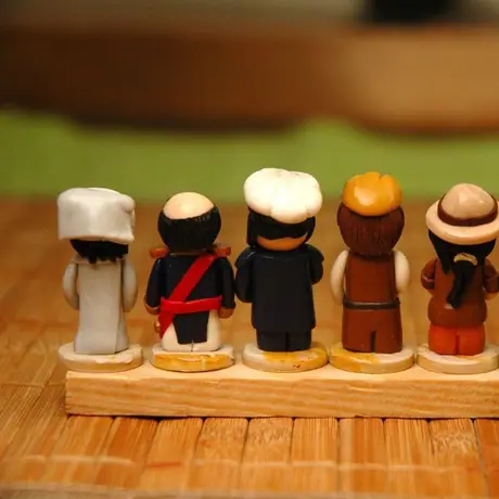 Handmade minis ready to play.