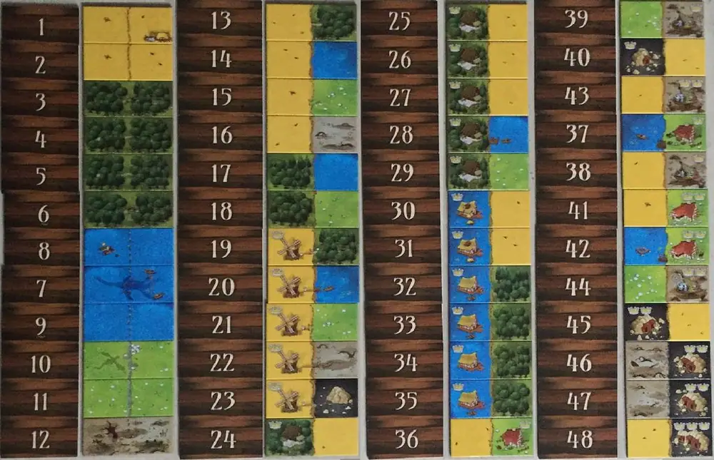 All tiles numbered