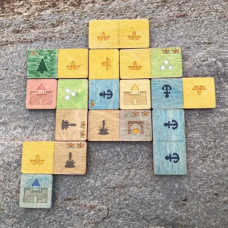 Tiles from my home made Kingdomino set