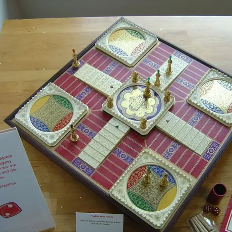 Luxury game board and playing pieces on display at the Bremer Spieletage 2011
