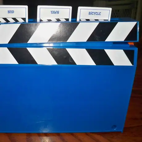 A back view - what the player acting out the words sees.