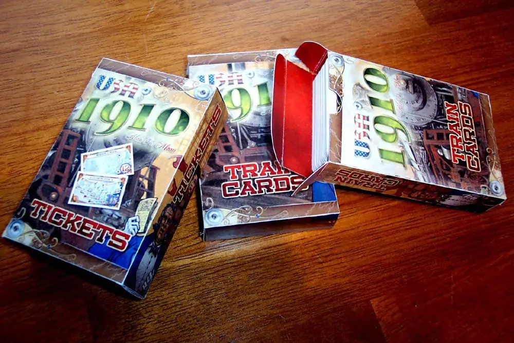 My tuckboxes so I can store the 1910 cards easily in the bases TTR box :)