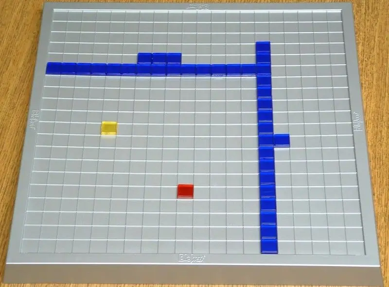 Two-player Blokus Duo on the larger classic board (using a 14x14 play area).  Full details: http://www.boardgamegeek.com/thread/338040