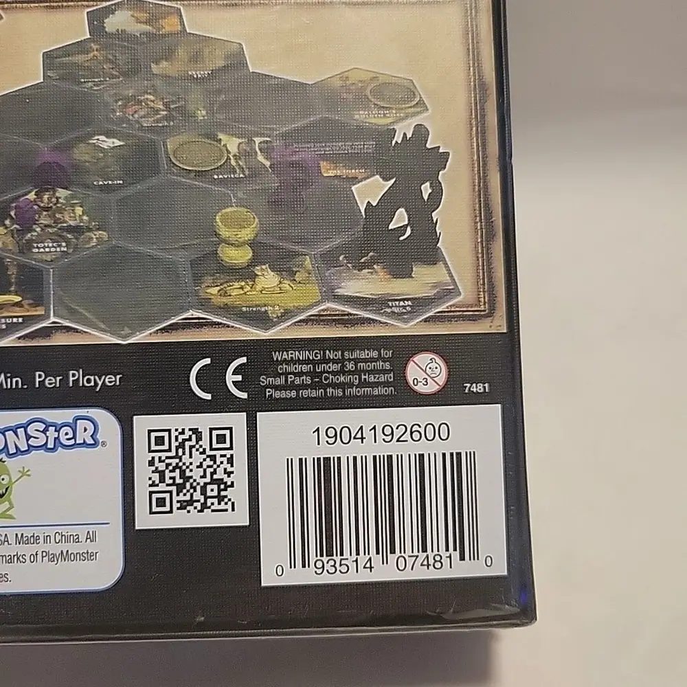 Playmonster box obverse closeup item number