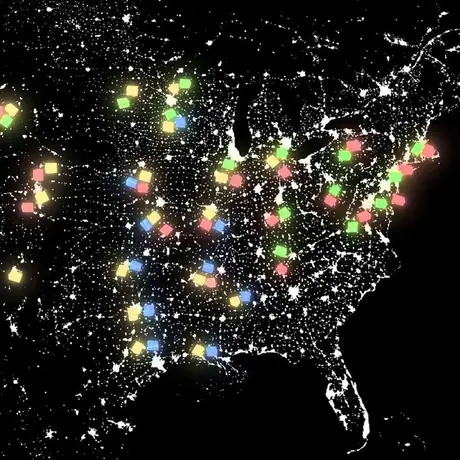 Power Grid at Night