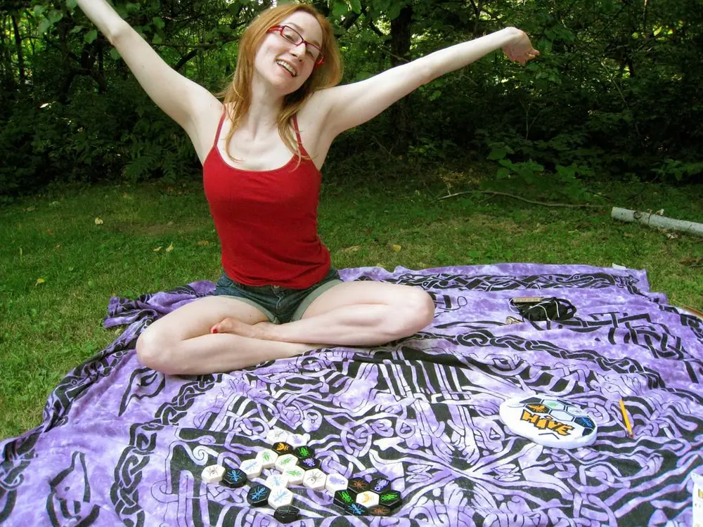 The Hive in the garden: victory cheer.