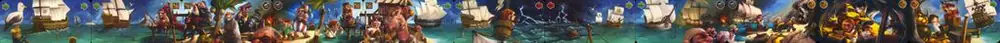 The Jamaica Cards can all be joined together to make one long picture. The picture loops around itself and could be started again. I started with the pirates setting sail and ended with them getting their treasure.