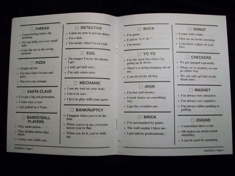 Sample page from the Player #1 book
