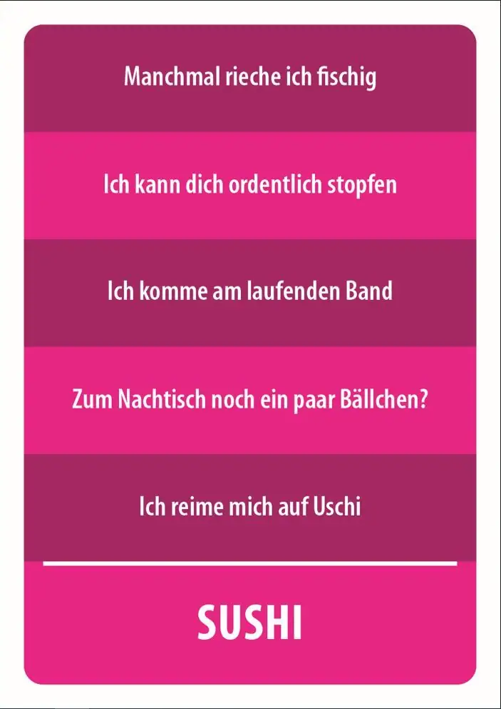 Card example from German edition