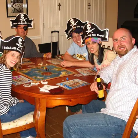 Band of mangy pirates!  A Pirate Cove's party is fun and easy to theme.  Great for NGs.