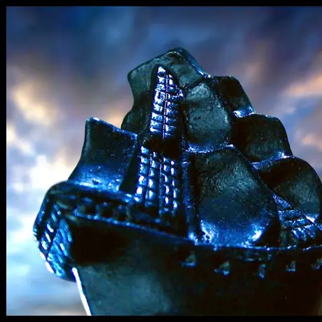 "Beware of the Legendary Pirate black ship..."  (black ship close up)