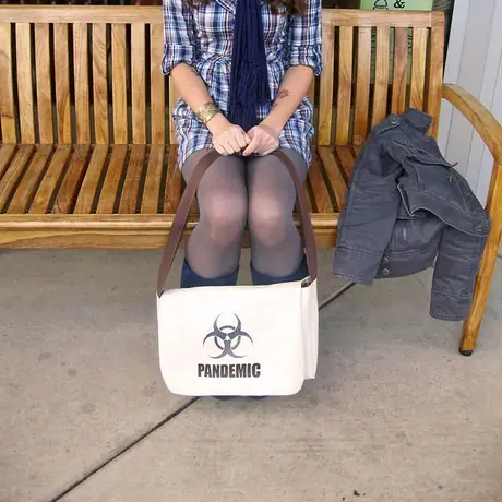 Jules13 showing off her personal Pandemic Game Bag