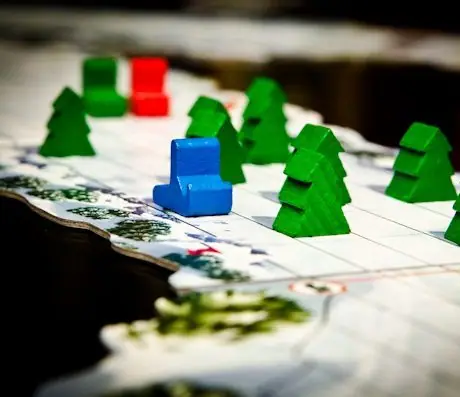 blue in the lead through the trees