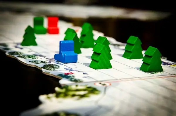 blue in the lead through the trees